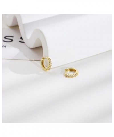 Stud Earrings for Women Dainty Huggie Hoop Earrings 14k Gold Plated Cartilage Earring Set with 925 Sterling Silver Post Hypoa...