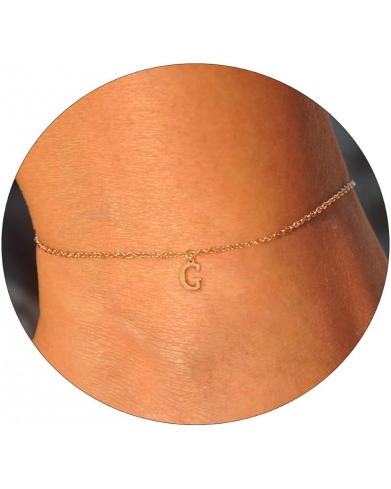 Initial Ankle Bracelets for Women 14K Gold Plated O Chain Letter Initial Anklets Dainty Gold Anklet Ankle Bracelets Minimalis...