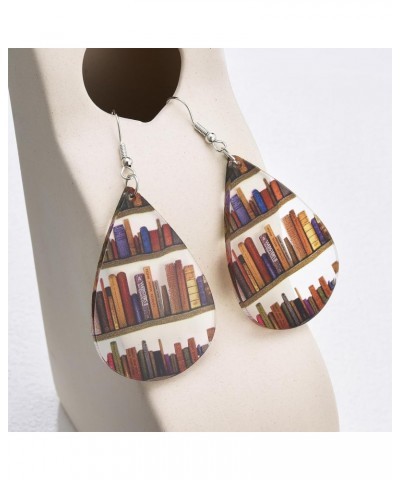 Book Earrings for Women Book Lover Earrings Acrylic Teardrop Book Earrings Dangle Book Jewelry Book Lover Librarian Gift $7.4...