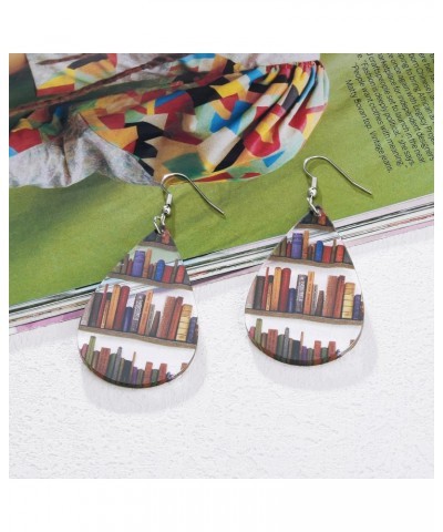 Book Earrings for Women Book Lover Earrings Acrylic Teardrop Book Earrings Dangle Book Jewelry Book Lover Librarian Gift $7.4...