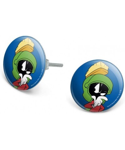 Looney Tunes Marvin The Martian Novelty Silver Plated Stud Earrings $10.25 Earrings