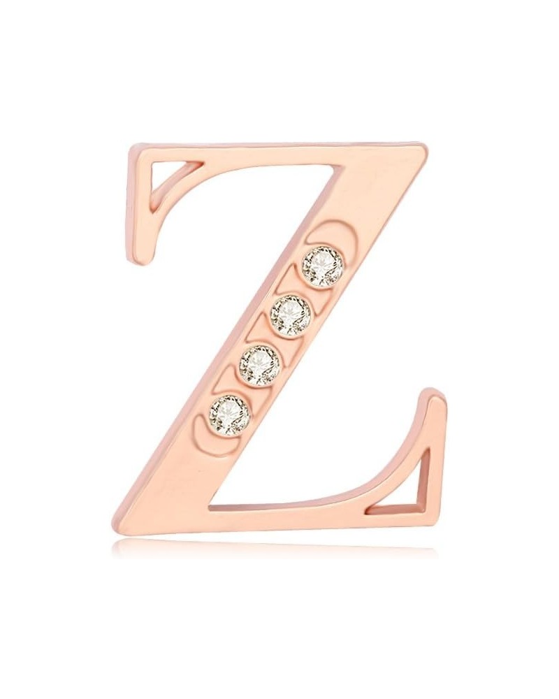 Rose Gold Plated Fashion 26 Charm Initial Letters Brooch Crystal Pins Big Brooches Letter C D K Brooches Z $9.01 Brooches & Pins