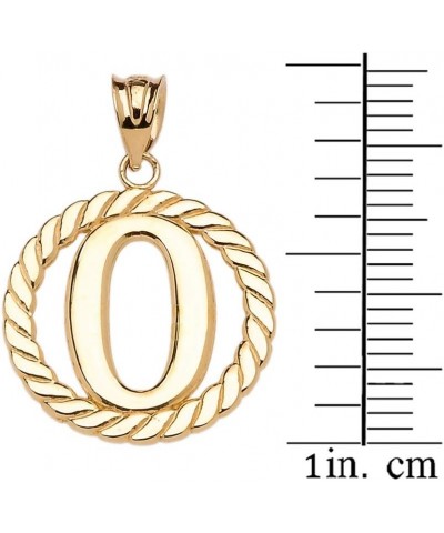 Polished 14k Yellow Gold Personalized Initial "A-Z" Roped Circle Pendant Necklace P $127.09 Necklaces