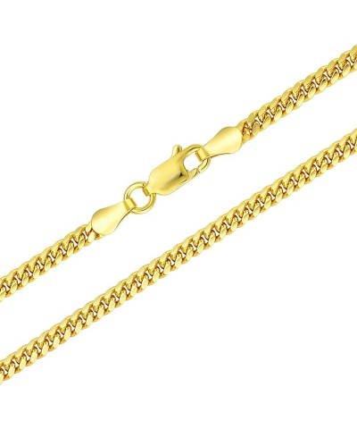 18K Gold Over Solid 925 Sterling Silver 2MM, 2.5MM, 3.5MM, 4MM Miami Cuban Chain Necklace- 16"-30 22 2.5MM $41.61 Others