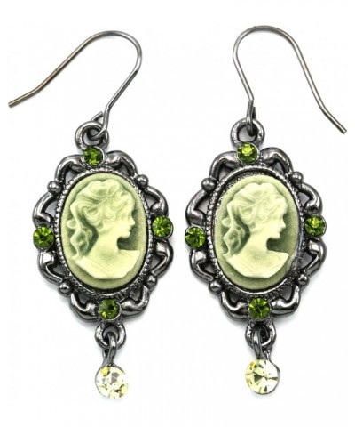 Light Green Cameo Dangle Drop Earrings Fashion Jewelry $8.66 Earrings