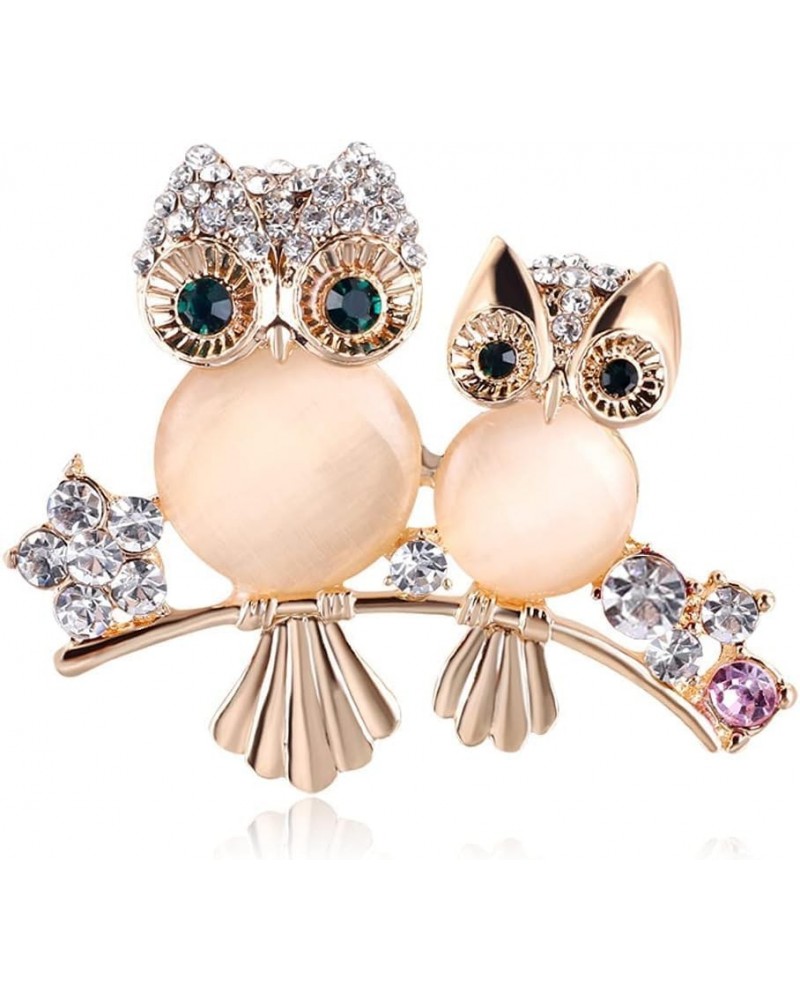 Brooch Owl Shape Rhinestone Covered Crystal Beauty Brooch Pin Scarves Shawl Clip For Women Ladies Women's Brooches and Pins J...