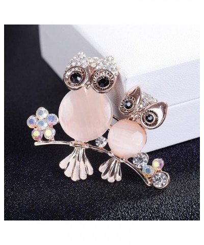 Brooch Owl Shape Rhinestone Covered Crystal Beauty Brooch Pin Scarves Shawl Clip For Women Ladies Women's Brooches and Pins J...