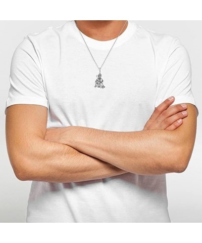 Shri Hanuman JI Pendant Locket In Chain Necklace For Men And Women, Stainless Steel $10.35 Necklaces