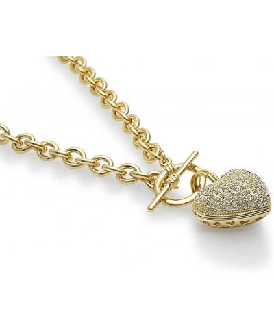 Heart Anniversary Toggle Pendant Necklace for Women, Gold-Tone $15.98 Necklaces