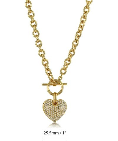 Heart Anniversary Toggle Pendant Necklace for Women, Gold-Tone $15.98 Necklaces