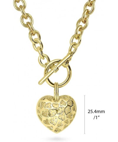 Heart Anniversary Toggle Pendant Necklace for Women, Gold-Tone $15.98 Necklaces