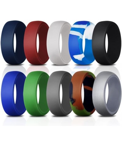 SHNIAN Classic Flat Micro Arc Silicone Rings His and Hers Sun and Moon Matching Rings Couples Rings Comfortable Fit Custom En...