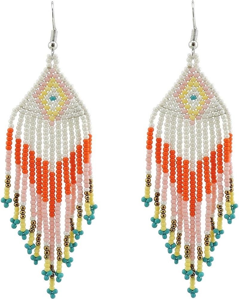 Beaded Drop Earrings Cute Bohemia Cactus Stud Earrings Statement Bead for Women Girl Gift ER1148 $11.75 Earrings