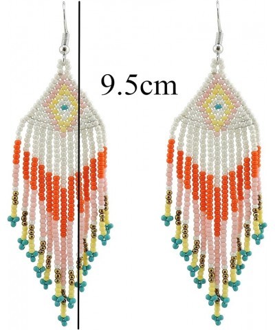 Beaded Drop Earrings Cute Bohemia Cactus Stud Earrings Statement Bead for Women Girl Gift ER1148 $11.75 Earrings