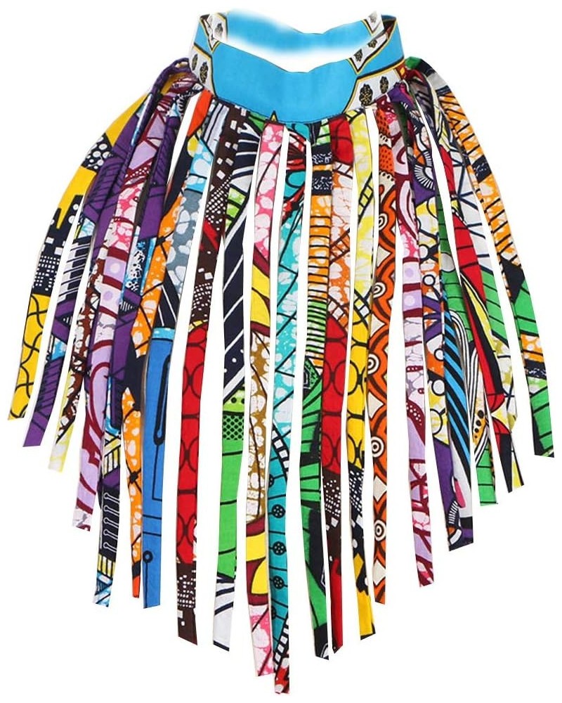 Tassel Bib Necklace Fashion Cotton Long Fringe Necklaces African Choker Jewelry for Women Teen Girls $11.21 Necklaces