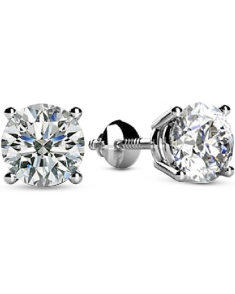 1/4-4 Carat 14K White Gold Screw Back Diamond Stud Earrings Value Collection (L-M I1) 2.0 carats $432.54 Earrings