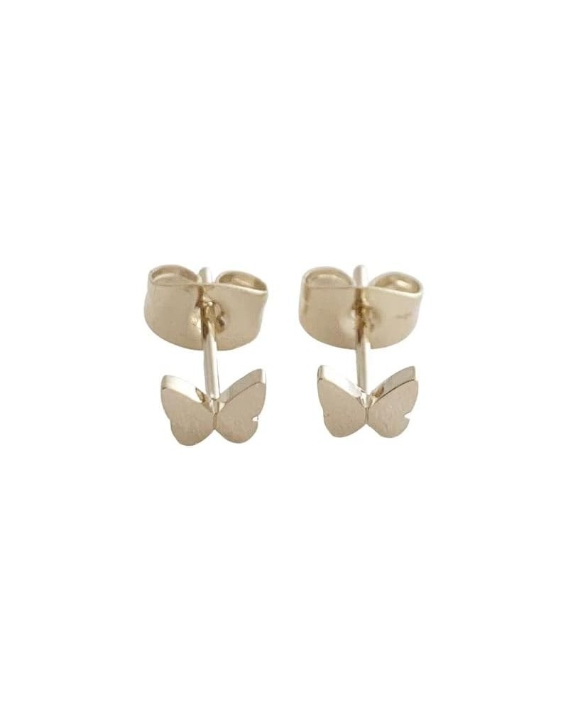 Mini Butterfly Studs in Gold, Rose Gold, or Silver | Minimalist, Delicate Jewelry Gold $10.61 Earrings