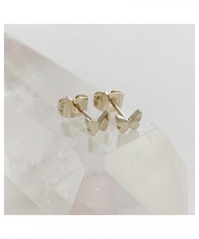 Mini Butterfly Studs in Gold, Rose Gold, or Silver | Minimalist, Delicate Jewelry Gold $10.61 Earrings