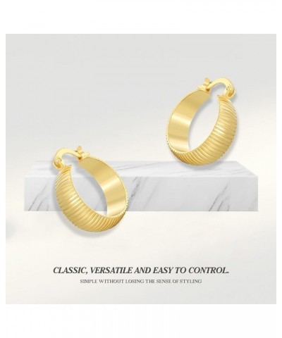 Gold Filigree Earrings for Women | 18K Gold Plated Hollow Out Link Mesh Braided Filigree Hoop Earrings 2 $8.09 Earrings