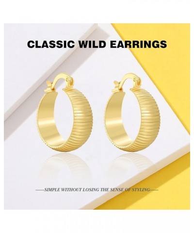 Gold Filigree Earrings for Women | 18K Gold Plated Hollow Out Link Mesh Braided Filigree Hoop Earrings 2 $8.09 Earrings