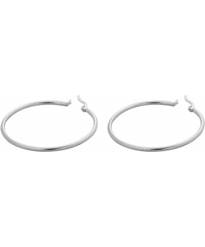 Rounded Hoops Earrings (20mm-60mm Diameter) 2 Pairs Gold and Silver 40mm $9.46 Earrings