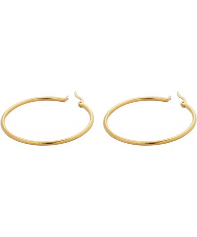 Rounded Hoops Earrings (20mm-60mm Diameter) 2 Pairs Gold and Silver 40mm $9.46 Earrings