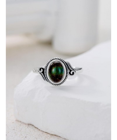 Mood Ring for Women Girls Sterling Silver Butterfly/Celtic Knot/Bat Wing/Spoon Mood Rings Color Changeable Adjustable Spoon R...