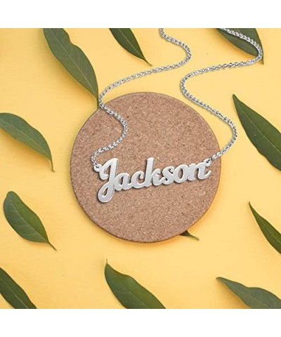 Real Silver Custom Name Necklace Personalized Nameplate Silver Pendant 925 Acosta $13.33 Necklaces