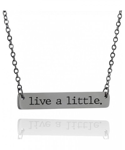 Sterling Silver Engraved Perseverance Necklace for Women LIVE A LITTLE $10.35 Necklaces