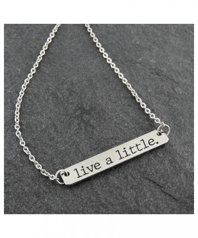 Sterling Silver Engraved Perseverance Necklace for Women LIVE A LITTLE $10.35 Necklaces