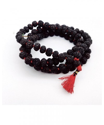 Panch mukhi Black rudraksha mala 108+1 Beads for Meditation Brown $13.49 Necklaces