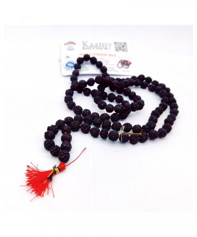 Panch mukhi Black rudraksha mala 108+1 Beads for Meditation Brown $13.49 Necklaces