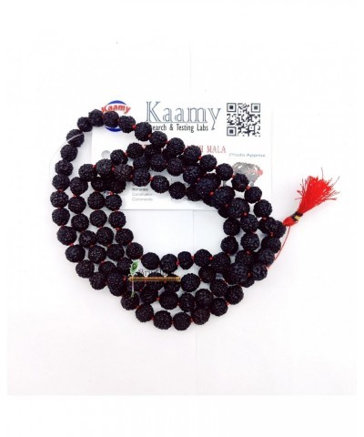 Panch mukhi Black rudraksha mala 108+1 Beads for Meditation Brown $13.49 Necklaces