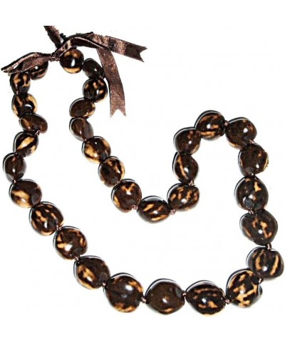 HAWAIIAN TIGER BROWN/TAN KUKUI NUTS GRADUATION LUAU LEI NECKLACE $9.98 Necklaces