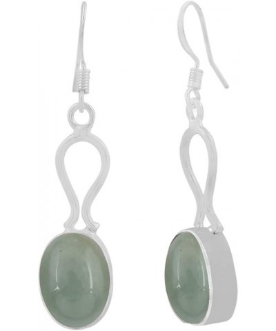 Natural Gemstones 925 Silver Overlay handmade Dangle Earrings Aquamarine $11.99 Earrings