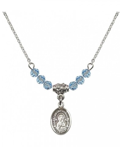 March Birth Month Bead Necklace with Catholic Patron Saint Petite Charm, 18 Inch Our Lady of Perpetual Help $26.60 Necklaces