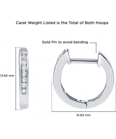 Lab Created Diamond Hoop Earrings For Women | 925 Sterling Silver Gold Plated Huggie Hoop Diamond Earrings for Women | Sparkl...