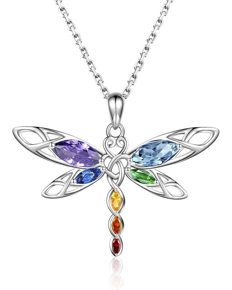 Sterling Silver Dragonfly Necklace for Women: Celtic Infinity Dragonfly Pendant Christmas Jewelry Gifts for Dragonfly Lovers ...