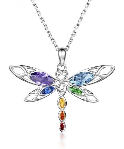 Sterling Silver Dragonfly Necklace for Women: Celtic Infinity Dragonfly Pendant Christmas Jewelry Gifts for Dragonfly Lovers ...