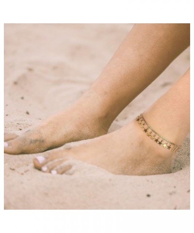 Gold Anklets for Women, 14k Gold Beaded/Paperclip/Figaro/Fishbone Chain Ankle Bracelets for Women, Gold Anklet Beach Jewelry ...