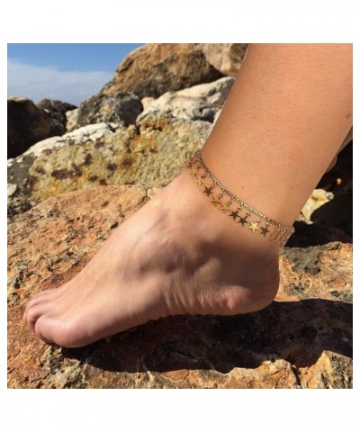 Gold Anklets for Women, 14k Gold Beaded/Paperclip/Figaro/Fishbone Chain Ankle Bracelets for Women, Gold Anklet Beach Jewelry ...