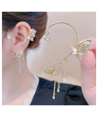 Butterfly Ear Cuff Zircon Butterfly Earrings for Women No Piercing Butterfly Wrap Earrings Dainty Butterfly Cartilage Earring...