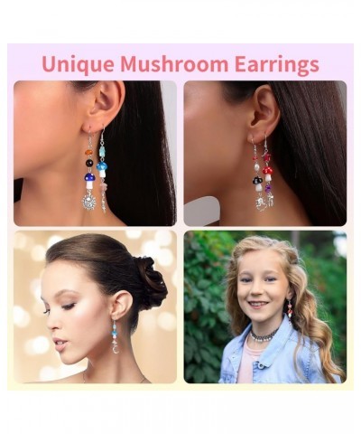 Women's Mushroom Cute Drop Earrings Set - Enchanting Jewelry Gift for Teen Girls & Lovers of Whimsy Mushroom Earrings 03 $11....