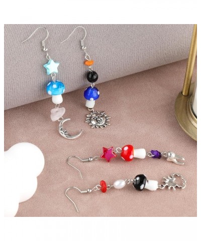 Women's Mushroom Cute Drop Earrings Set - Enchanting Jewelry Gift for Teen Girls & Lovers of Whimsy Mushroom Earrings 03 $11....