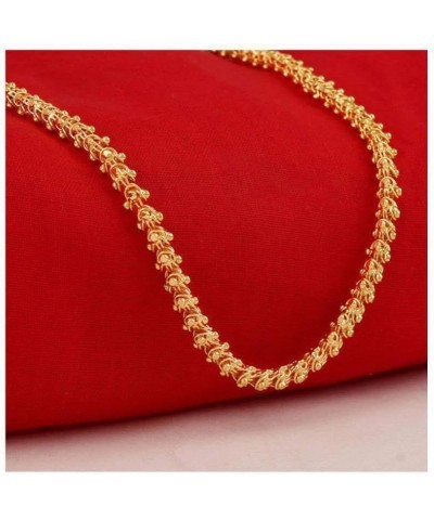 New JewarHaat Chain Indian Gold K Plated Handmade Daily Use Fashionable Link Jewelry for Men, Women, Boys, Girls, Unisex Flow...