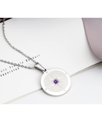 Birthstones Compass Necklace Graduation Gifts for Her College Graduation Gift for Friend High School Senior Granduation Class...