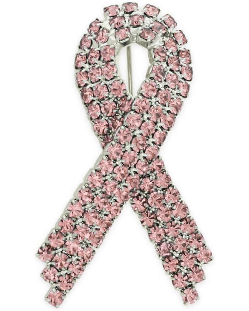 Breast Cancer Awareness Enamel Lapel Pin 25 Pack Pink Rhinestone Crystal $71.55 Brooches & Pins