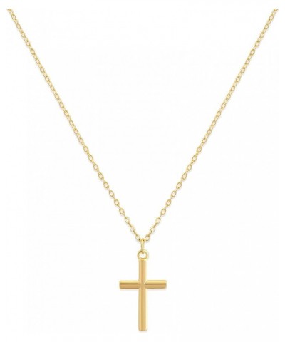 Gold Cross Necklace for Women 14K Gold Plated Chain Necklace Dainty Gold Cross Pendant Necklace Simple Cute Necklaces for Gir...