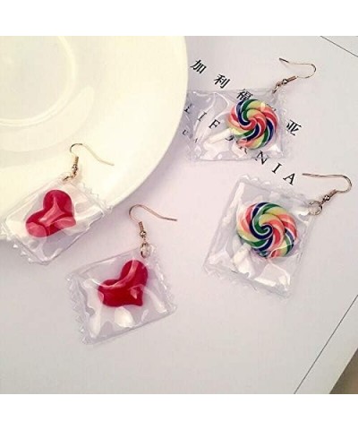 New Upgradeable Creative Transparent Sweet Candies&Lollipop&Heart Dangle Earring, Cute Funny Fruit Designs Girly Earring cute...