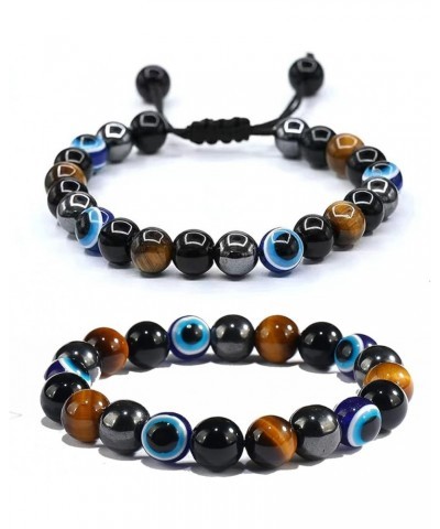 Evil Eye Bracelets Tiger Eye Beaded Bracelet Evil Eye Bracelet for Women Blessing Bracelet Protection Bracelet Energy Bracele...